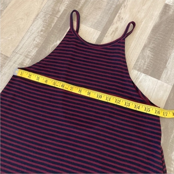 RVCA Stripe Scoop Back Day Dress Red and Black - Picture 6 of 11